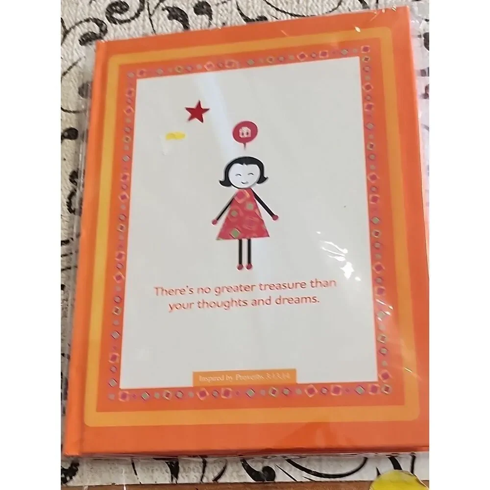 Bright Orange Inspirational Notebook – Thoughts & Dreams Journal